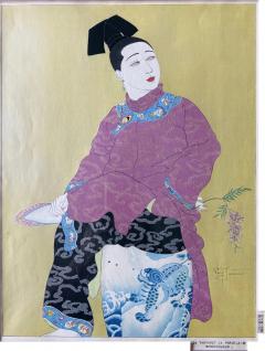Paul Jacoulet Japanese Woodblock Print Le Tabouret de Porcelaine by Paul Jacoulet - 4574438