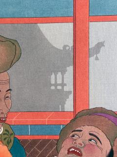 Paul Jacoulet Japanese Woodblock Print Une Histoire Tres Drole by Paul Jacoulet - 4203372