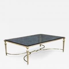 Paul Jones Vintage Paul M Jones White Gold Leaf Wrought Iron Glass Cocktail Table - 4151885