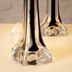 Paul Kedelv Pair of Glass Lamps by Paul Kedelv for Flygsfors Glasbruk Sweden 1960s - 2889737