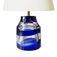 Paul Kedelv Pair of Round Sargasso lamps by Paul Kedelv Reijmyre Glasbruk - 3198655