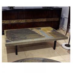 Paul Kingma A Rectangular Modernist Cocktail Table in Inlayed Stone by Paul Kingma - 256756