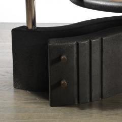 Paul Kingma Mid Century Brutalist Articulating Stone Metal Cocktail Table by Paul Kingma - 4347412