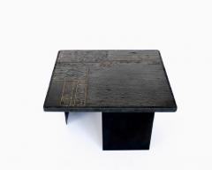 Paul Kingma Paul Kingma Attributed coffee or side table black belgian marble - 4021103