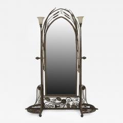 Paul Kiss French Art Deco Wrought Iron Cheval Mirror - 471943