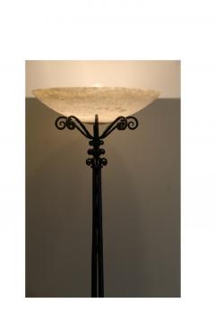 Paul Kiss Superb lamp floor made of wrought iron by Paul Kiss 1920s - 903708