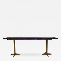 Paul Kiss Two French Mid Century Modern Gilt Iron Consoles or Dining Tables 1925 - 1813791