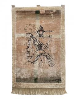Paul Klee Hand Made Tapestry The Tightrope Walker After Paul Klee - 4767565
