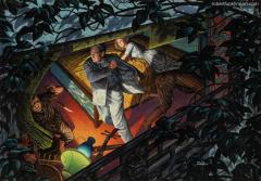 Paul L Rabut Film Noir Original Artwork The Saturday Evening Post interior - 4579987