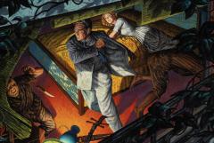 Paul L Rabut Film Noir Original Artwork The Saturday Evening Post interior - 4579988