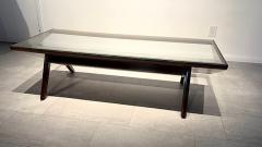 Paul L szl American Modern Dark Walnut and Glass Coffee Table Paul Laszlo - 4757560
