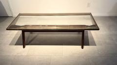 Paul L szl American Modern Dark Walnut and Glass Coffee Table Paul Laszlo - 4757565