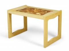 Paul L szl Paul Laszlo For Brown Saltman Modern Beige Finished Resin Top End Side Table - 3170434