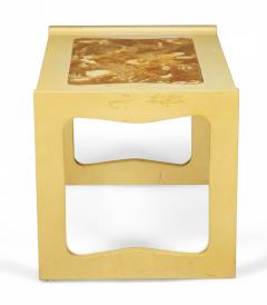 Paul L szl Paul Laszlo For Brown Saltman Modern Beige Finished Resin Top End Side Table - 3170435