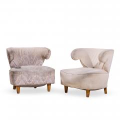 Paul L szl Paul Laszlo Mid Century Scroll Lounge Chairs Pair - 4512685