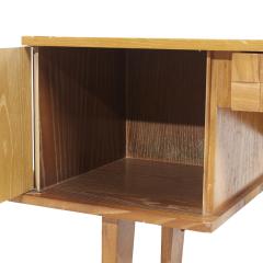 Paul L szl Paul Laszlo for Brown Saltman Mid Century Basket Weave Bleached Oak Desk - 3842384