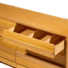 Paul L szl Paul Laszlo for Brown Saltman Mid Century Bleached Mahogany Lowboy Dresser - 4687181