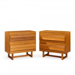 Paul L szl Paul Laszlo for Brown Saltman Mid Century Chest of Drawers Dresser Pair - 4513035