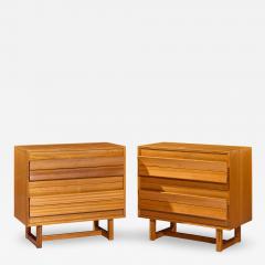 Paul L szl Paul Laszlo for Brown Saltman Mid Century Chest of Drawers Dresser Pair - 4513071