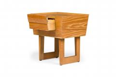 Paul L szl Paul Laszlo for Brown Saltman Mid Century Wooden Trapezoidal Nightstands - 4652448