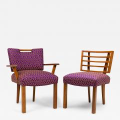 Paul L szl Set of 6 Paul Laszlo Mid Century American Geometric Upholstered Dining Chairs - 4288121