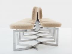 Paul Legeard Paul Legeard set of twelve chairs stainless steel wool boucl 1970 - 4095203
