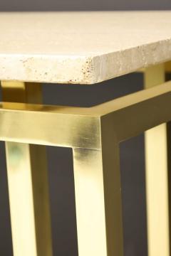 Paul M Jones Paul M Jones Brass and Travertine Console Table - 2356999