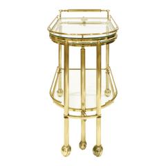 Paul M Jones Paul M Jones Expandable Rolling Brass Serving Cart 1960s - 342144