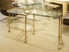 Paul M Jones Paul M Jones Expandable Rolling Brass Serving Cart 1960s - 342148