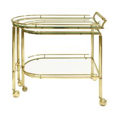 Paul M Jones Paul M Jones Expandable Rolling Brass Serving Cart 1960s - 342150