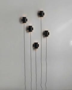 Burnt Brass Plus One Small Wall Lamp by Paul Matter - Galerie Philia