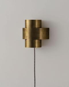 Paul Matter BURNT BRASS PLUS ONE SMALL WALL LAMP BY PAUL MATTER - 2354716