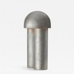 Paul Matter Monolith Silvered Brass Sculpted Table Lamp by Paul Matter - 1212930