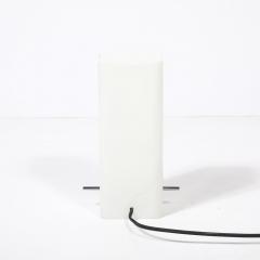 Paul Mayen Mid Century Milk Glass Column Lamp w Chrome Fittings by Paul Mayen for Habitat - 4347291
