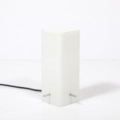 Paul Mayen Mid Century Milk Glass Column Lamp w Chrome Fittings by Paul Mayen for Habitat - 4347292