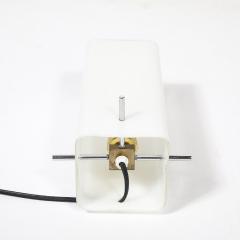 Paul Mayen Mid Century Milk Glass Column Lamp w Chrome Fittings by Paul Mayen for Habitat - 4347294
