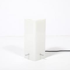 Paul Mayen Mid Century Milk Glass Column Lamp w Chrome Fittings by Paul Mayen for Habitat - 4347296
