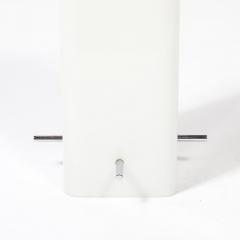 Paul Mayen Mid Century Milk Glass Column Lamp w Chrome Fittings by Paul Mayen for Habitat - 4347297