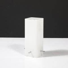 Paul Mayen Mid Century Milk Glass Column Lamp w Chrome Fittings by Paul Mayen for Habitat - 4347300