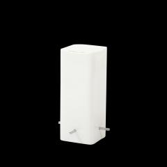 Paul Mayen Mid Century Milk Glass Column Lamp w Chrome Fittings by Paul Mayen for Habitat - 4347301