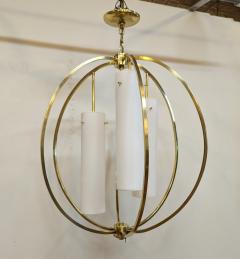 Paul Mayen Mid Century Modern Brass Sphere Chandelier Paul Mayen - 2627803