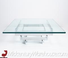 Paul Mayen Paul Mayen for Habitat Mid Century Chrome and Glass Coffee Table - 3694012