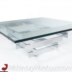 Paul Mayen Paul Mayen for Habitat Mid Century Chrome and Glass Coffee Table - 3694014