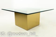 Paul Mayen Style Mid Century Brass and Glass Side End Table - 1870536