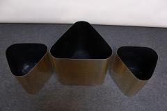 Paul Mayen Trio of Aluminum Triangular Planters by Paul Mayen for Habitat - 2801287