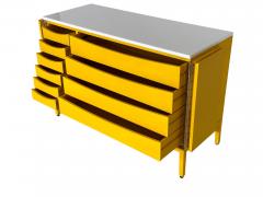 Paul McCobb Dresser Chest w Vitrolite Glass Top Calvin Furniture 1960 - 3090373