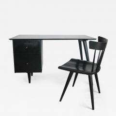 Paul McCobb Ebony Planner Group Desk and Chair - 2625334