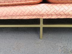 Paul McCobb Elegant Paul McCobb Style Brass Base Sofa Mid Century Modern - 1138727