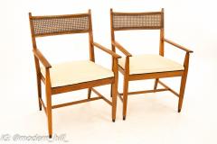 Paul McCobb For Directional Mid Century Walnut and Cane Dining Chairs Set of 6 - 1870144