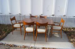 Paul McCobb Irwin Group Walnut Dining Table and Six Chairs by Paul McCobb for Calvin - 101999